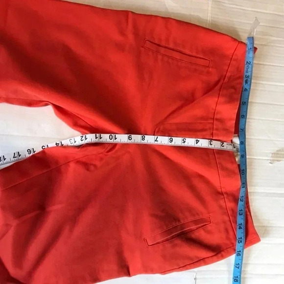 Chico’s Orange Cropped Dress Pants Women Size 0/M Pockets - Picture 3 of 8
